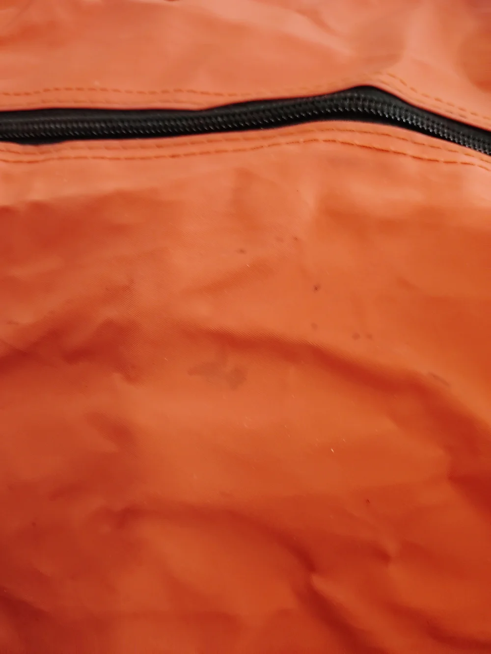 NHL Blackhawks Orange Duffel Bag with Team Logo and Black Straps